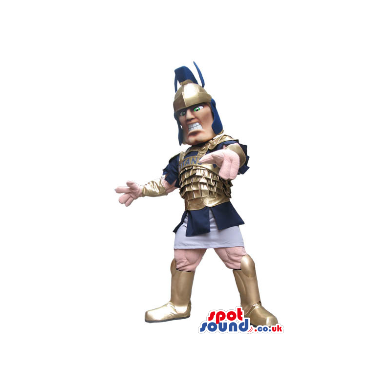 Customizable Human Mascot Wearing An Ancient Roman Armor -