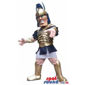 Customizable Human Mascot Wearing An Ancient Roman Armor -