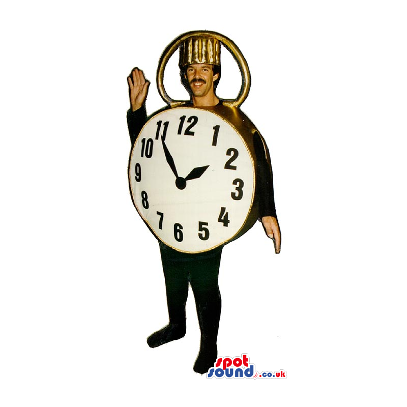 Big Golden Pocket Clock Adult Size Costume Or Mascot - Custom