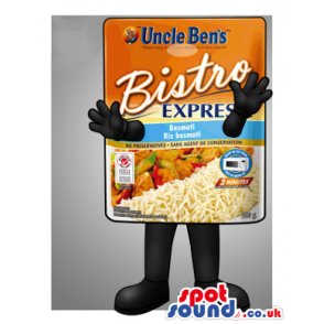 Customizable Big Rice Bag Mascot With Brand Name And No Face -