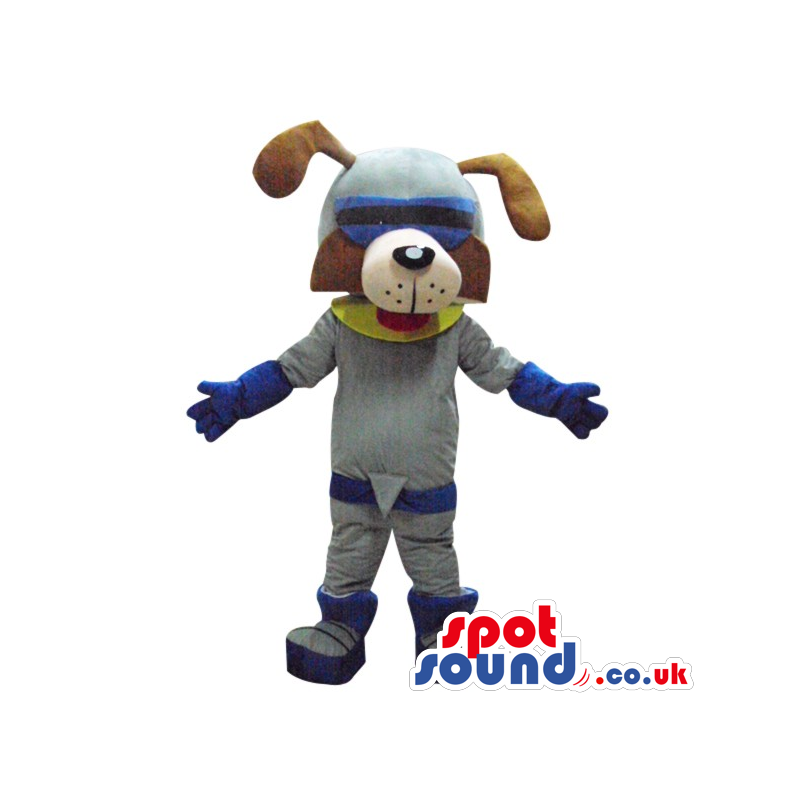 Fantasy Brown Dog Plush Mascot Wearing A Space Suit. - Custom
