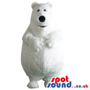 Customizable Big All White Polar Bear Plush Mascot - Custom