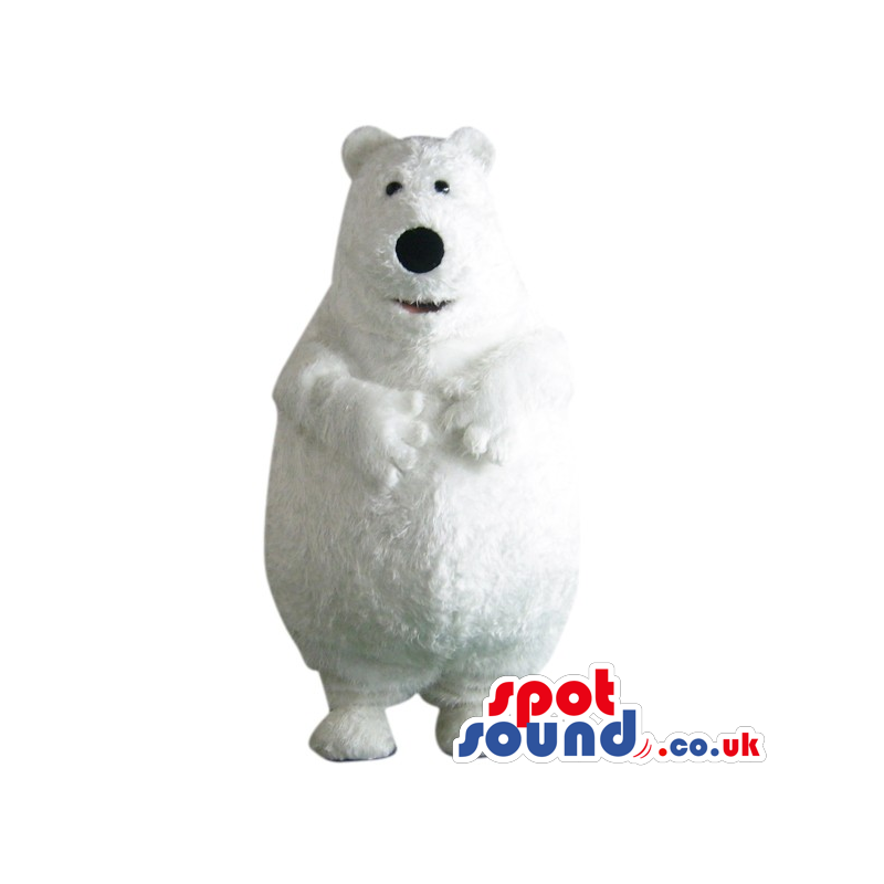 Customizable Big All White Polar Bear Plush Mascot - Custom