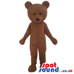 Cute Classic Teddy Bear Toy Plush Mascot With Small Black Eyes