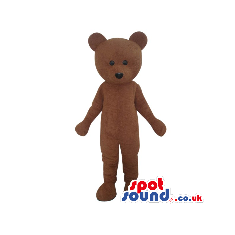 Cute Classic Teddy Bear Toy Plush Mascot With Small Black Eyes