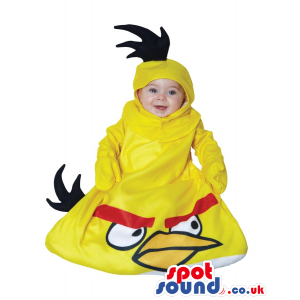Cute Yellow Angry Birds One-Piece Baby Size Plush Costume -