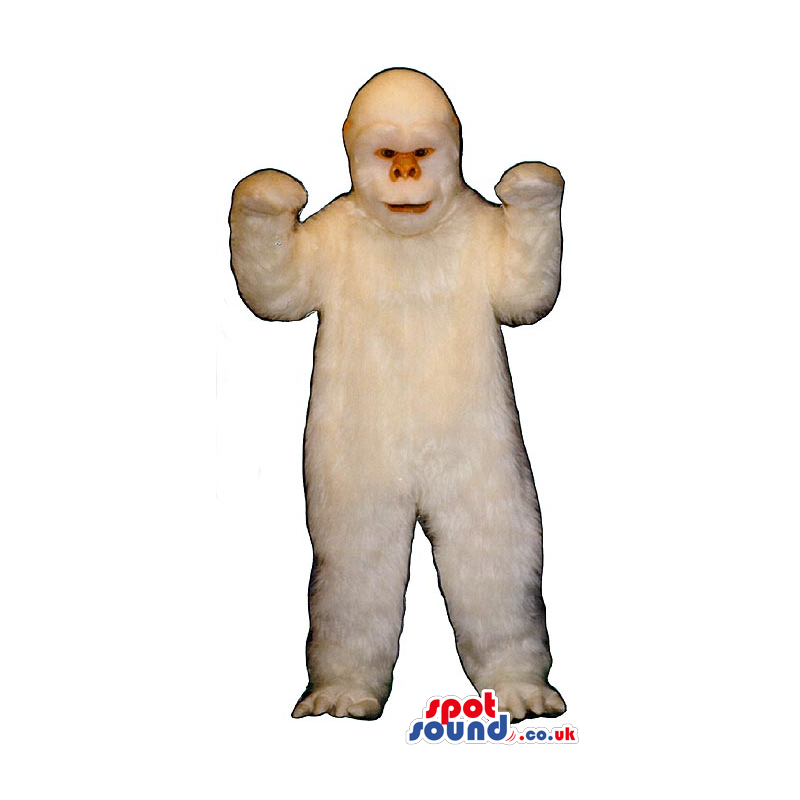 Amazing And Realistic All White Gorilla Animal Plush Mascot -