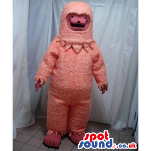 Fantasy Pink Bear Animal Plush Mascot Inside An Astronaut Suit