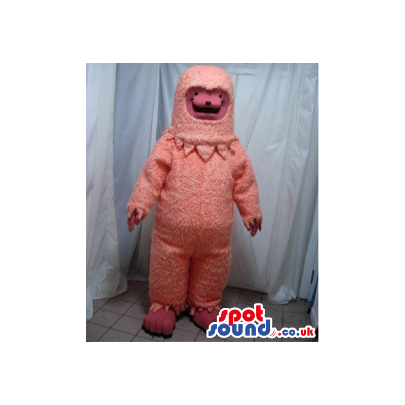 Fantasy Pink Bear Animal Plush Mascot Inside An Astronaut Suit