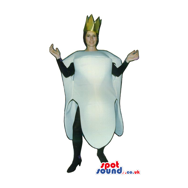 Big White Wisdom Tooth Adult Size Costume With A Crown - Custom