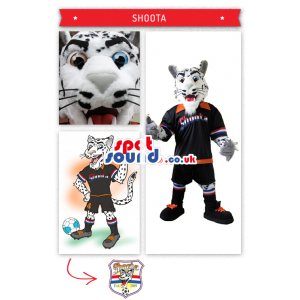 White Tiger Plush Mascot With Football Team Clothes - Custom
