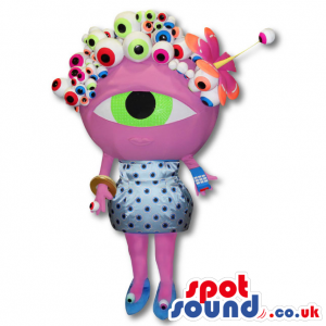 Amazing Pink Big Eye Colourful Fantasy Mascot - Custom Mascots