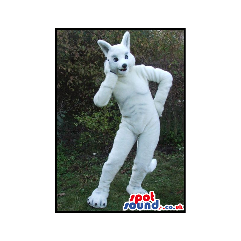 Customisable All White Rabbit Plush Mascot - Custom Mascots