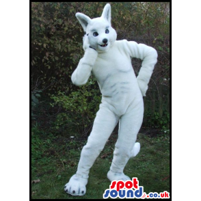 Customisable All White Rabbit Plush Mascot - Custom Mascots