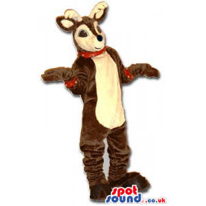 Customisable Brown And Beige Reindeer Plush Mascot - Custom