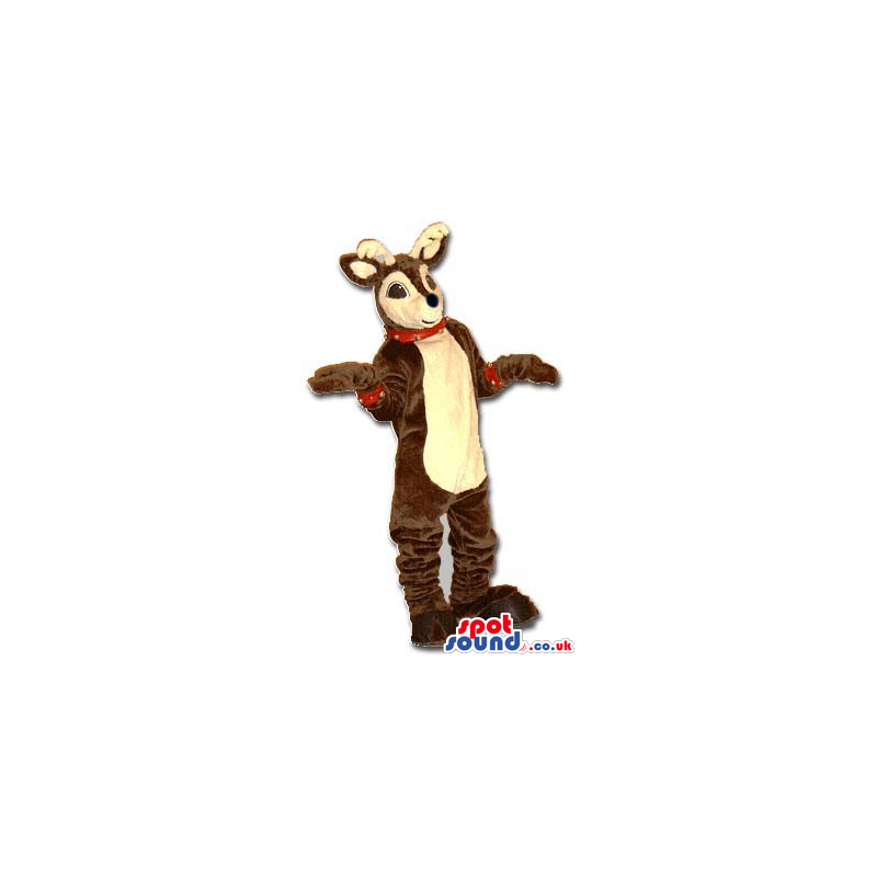Customisable Brown And Beige Reindeer Plush Mascot - Custom