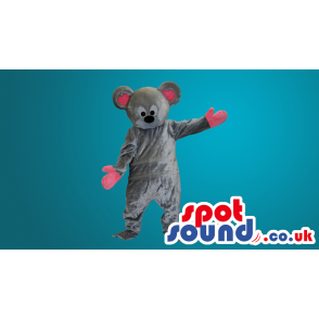 Grey Customisable Plush Mouse Mascot - Custom Mascots