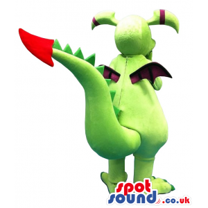 Fantasy Flashy Green Dragon Plush Mascot - Custom Mascots