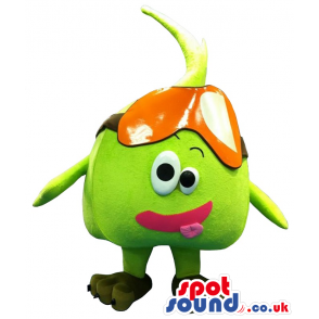 Cute Green Pea Vegetable Mascot With Funny Face - Custom Mascots