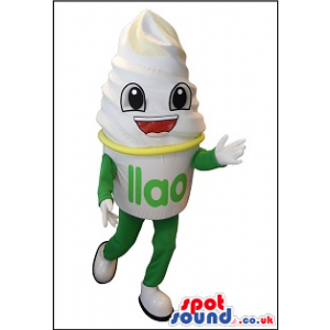 Cute Ice-Cream Cup With Eyes And Text - Custom Mascots