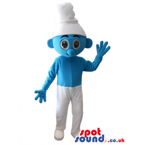 Blue And White Smurf Plush Mascot - Custom Mascots