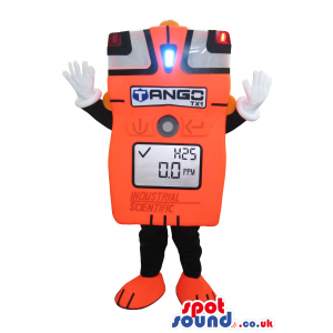 Orange Device Or Digital Watch Mascot Without A Face - Custom