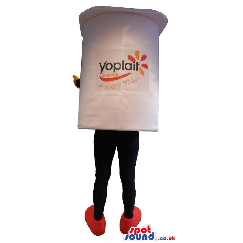 Yoplait Yogurt Mascot With Funny Face - Custom Mascots