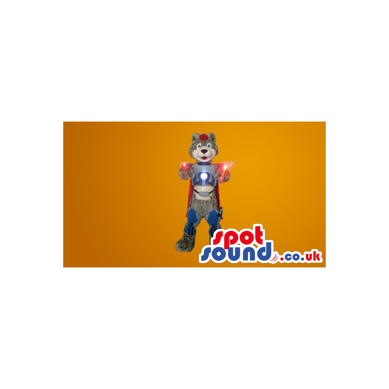 Magical Super Bear Mascot With Colourful Clothes - Custom