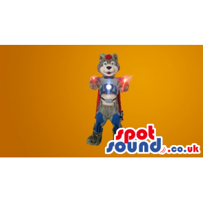 Magical Super Bear Mascot With Colourful Clothes - Custom