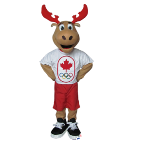 Brown Moose Plush Mascot With Sports Clothes - Custom Mascots