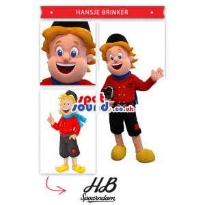 Character Mascot With Orange Hair And Red Uniform - Custom