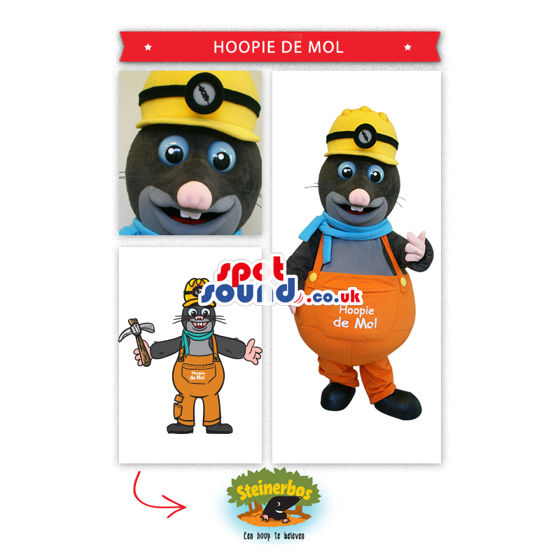 Coal Mine Worker Mole Plus Mascot - Custom Mascots