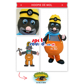 Coal Mine Worker Mole Plus Mascot - Custom Mascots