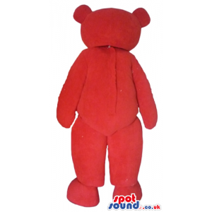 Red teddy bear with black hands and black bow tie - Custom