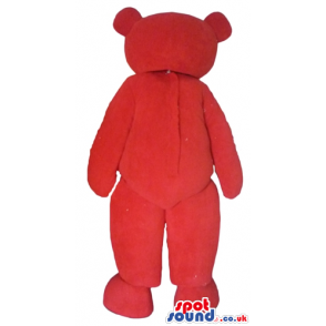 Red teddy bear with black hands and black bow tie - Custom