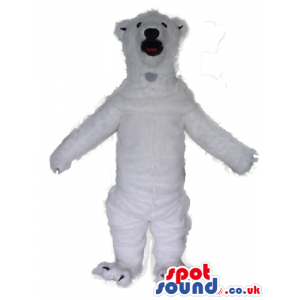 White polar bear with open mouth - Custom Mascots