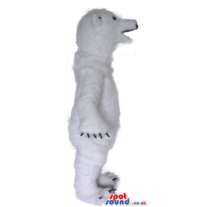 White polar bear with open mouth - Custom Mascots