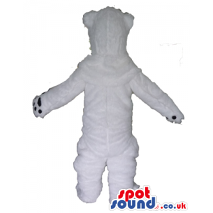 White polar bear with open mouth - Custom Mascots