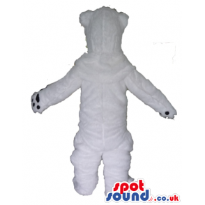 White polar bear with open mouth - Custom Mascots