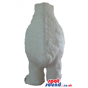 White polar bear mascot with large black claws - Custom Mascots