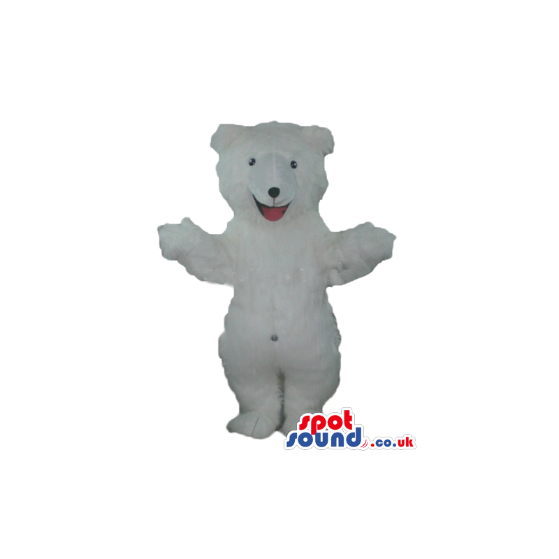 Smiling white polar bear - your mascot in a box! - Custom