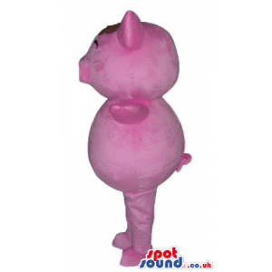 Pink pig with black hair - your mascot in a box! - Custom