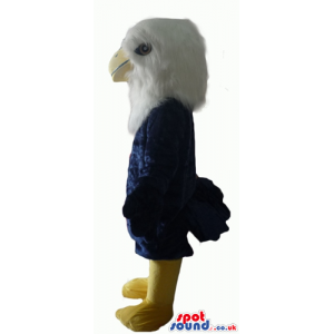 Black eagle with white head and yellow beak and legs - Custom