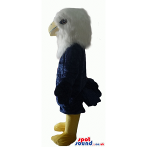 Black eagle with white head and yellow beak and legs - Custom