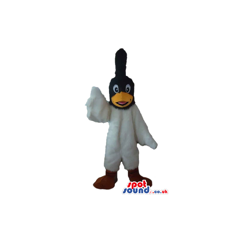 Angry Black And White American Eagle Bird Plush Mascot - SpotSound