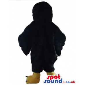 Black duck with a big yellow beak and yellow feet - Custom