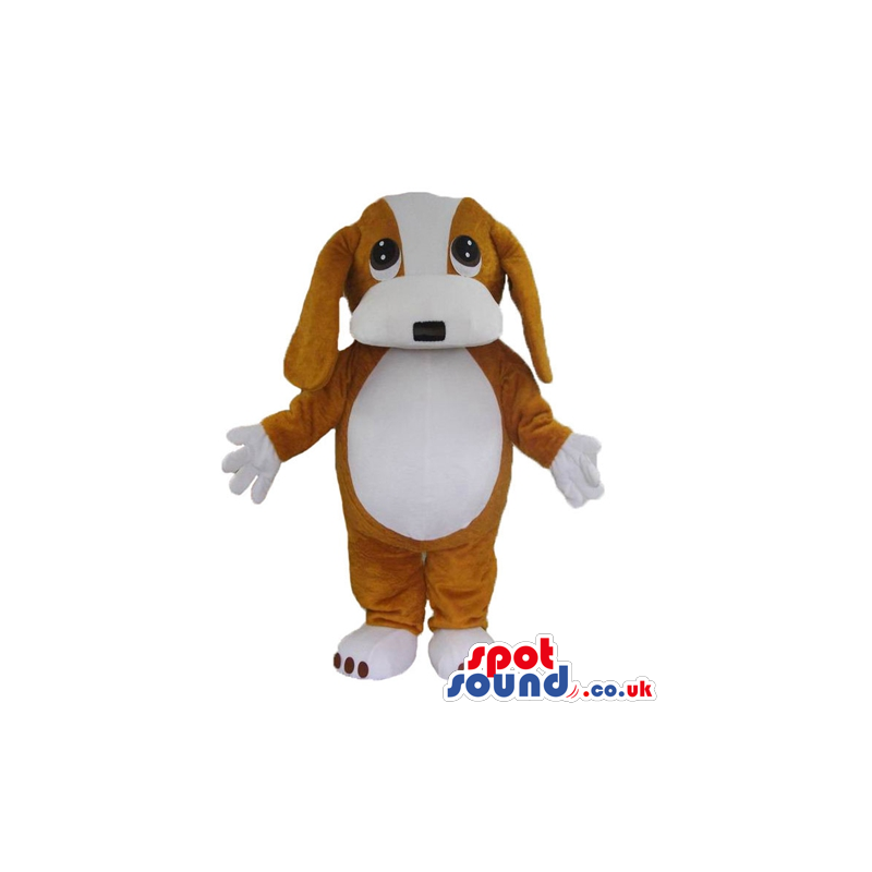 Adorable and huggable brown and white dog - Custom Mascots