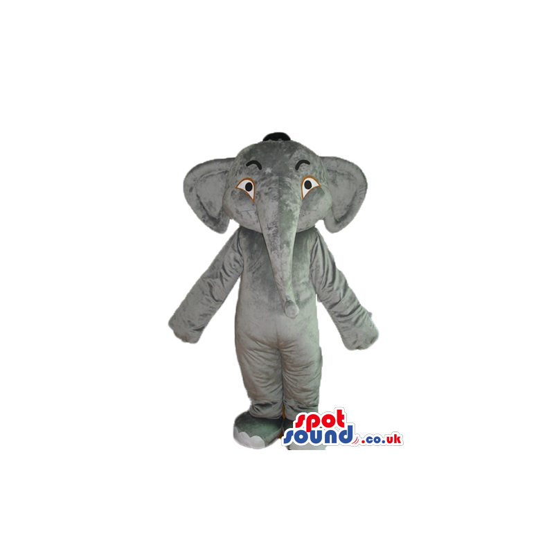 Grey elephant mascot costume - Custom Mascots