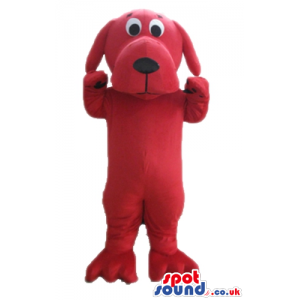 Red dog with round black eyes and a small black nose - Custom