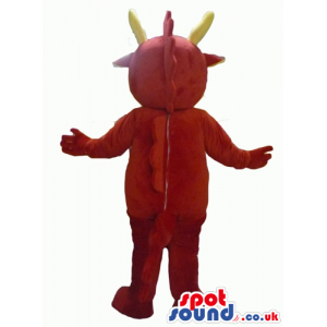 Red and yellow monster with big eyes and yellow horns - Custom